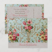 Fleurs victoriennes - Carte postale / RSVP / Invit (Devant / Derrière)