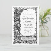 Fleurs victoriennes Faire-part de mariage (Debout devant)