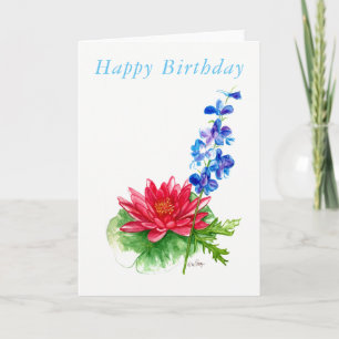 Fleurs vides de naissance de juillet de carte