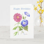 Fleurs vides de naissance de septembre de carte (Fleur jaune)