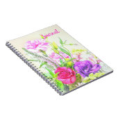 Fleurs Vintage Stye Bouquet Journal Carnet (Côté Droit)
