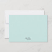Fleurs vintages Aqua Blue Wedding RSVP (Dos)