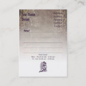 Fleurs vintages - carte de visite (Dos)