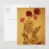 Fleurs vintages Carte postale (Devant / Derrière)