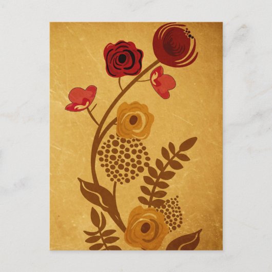 Fleurs vintages Carte postale (Devant)