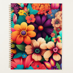 Fleurs vintages colorées et vives