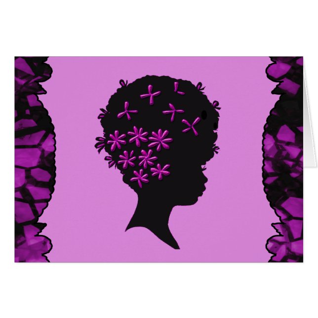 Fleurs vintages dans l'Afro (Devant horizontal)