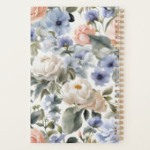 Fleurs vintages d'aquarelle avec cadre doré (Dos)