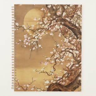 Fleurs vintages de prunes japonaises au clair de l