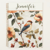 Fleurs vintages d'oiseaux aquarelles (Devant)