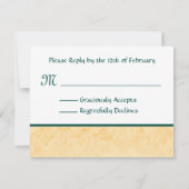 Fleurs Vintages dorées et vertes RSVP Large (Dos)