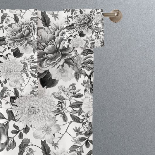 Fleurs vintages du Jardin Botanique Motif Bath Tow