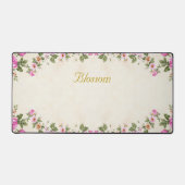 Fleurs vintages et script d'or modifiable (Recto)