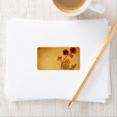 Fleurs vintages Étiquette (En situation)