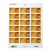 Fleurs vintages Étiquette (Feuille entière)