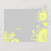 Fleurs Vintages faire-part de mariage-Jaunes (Dos)