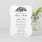 Fleurs Vintages fantaisie Faire-part de mariage no (Debout devant)