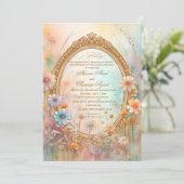 Fleurs vintages florales invitation religieuse mar (Debout devant)
