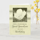 Fleurs vintages Grande carte d'anniversaire de gra (Fleur jaune)