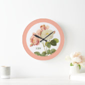 Fleurs vintages horloge murale monogramme personna (Maison)