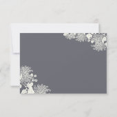 Fleurs vintages Mariage gris Chacoal RSVP (Dos)