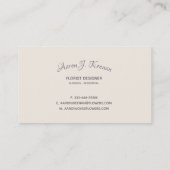 Fleurs Vintages Mauve Carte de visite personnalisé (Dos)