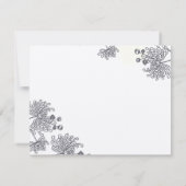 Fleurs vintages Merci Mariage gris Chacoal (Dos)