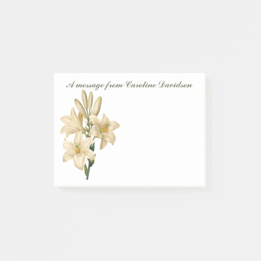Fleurs vintages Post-it notes personnalisées 1 (Devant)