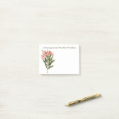 Fleurs vintages Post-it notes personnalisées 3 (Sur un bureau)