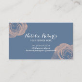 Fleurs vintages Rose Bleu Beauté Salon Fidélité (Dos)