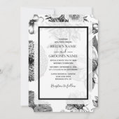 Fleurs Vintages rustiques Invitations de mariage (Devant)