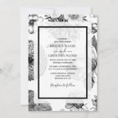 Fleurs Vintages rustiques Invitations de mariage (Devant)