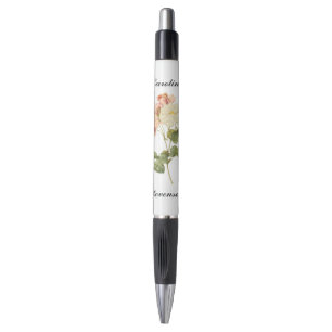 Fleurs vintages stylo monogramme personnalisé 2