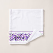 Fleurs violettes (Gant de toilette)
