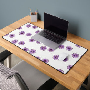 Fleurs violettes Abstraites motif sur blanc