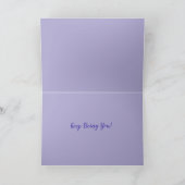 Fleurs violettes Aquarelle Florale Carte d'anniver (Intérieur)