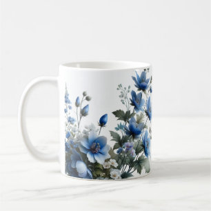 Fleurs violettes café tasse de thé tasse