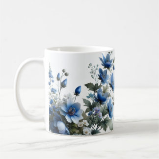 Fleurs violettes café tasse de thé tasse