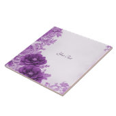 Fleurs violettes Carreaux en céramique fleuris (Côté)