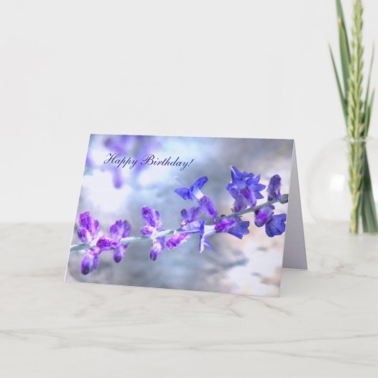 Fleurs violettes Carte d'anniversaire (Devant)