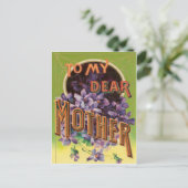 Fleurs violettes Carte de fête des mères (Debout devant)