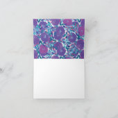 Fleurs violettes Carte de remerciements peinte à l (Intérieur)