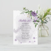 fleurs violettes carte de sièges vert (Debout devant)