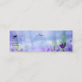 Fleurs violettes cartes de visite Oiseaux maigres (Dos)