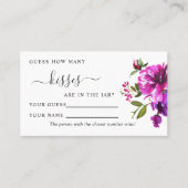 Fleurs violettes Combien De Baisers Cartes De Jeu (Devant)