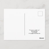 Fleurs violettes dans une tasse peinture carte d'a (Dos)