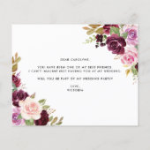 Fleurs violettes deviendrez-vous ma carte d'honneu (Dos)