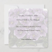 Fleurs Violettes Élégantes Invitation de Mariage L (Dos)