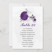 fleurs violettes et blanches carte de siège argent (Devant)