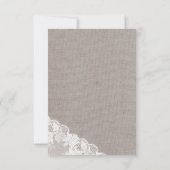 Fleurs violettes et dentelle Menu Choix Carte RSVP (Dos)